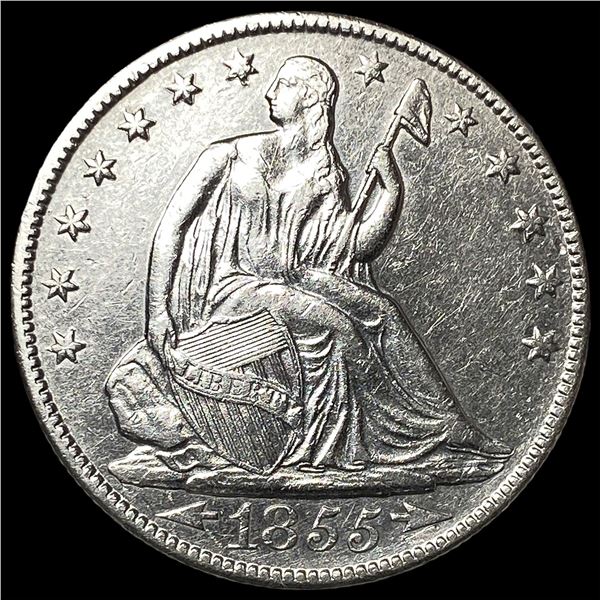 1855-O Arrows Seated Liberty Silver Half Dollar UNCIRCULATED