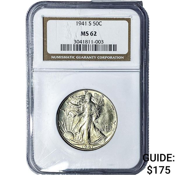 1941-S Walking Liberty Half Dollar NGC MS62