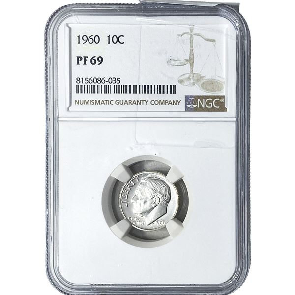 1960 Roosevelt Dime NGC PF69