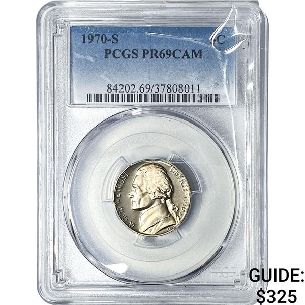 1970-S Jefferson Nickel PCGS PR69 CAM