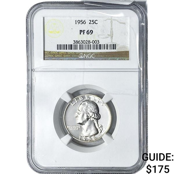 1956 Washington Silver Quarter NGC PF69