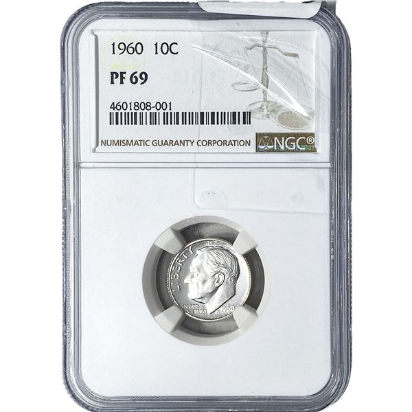 1960 Roosevelt Dime NGC PF69