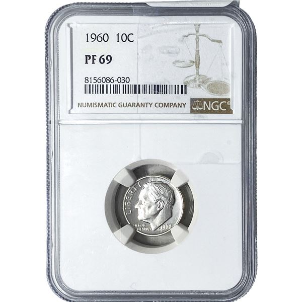 1960 Roosevelt Dime NGC PF69