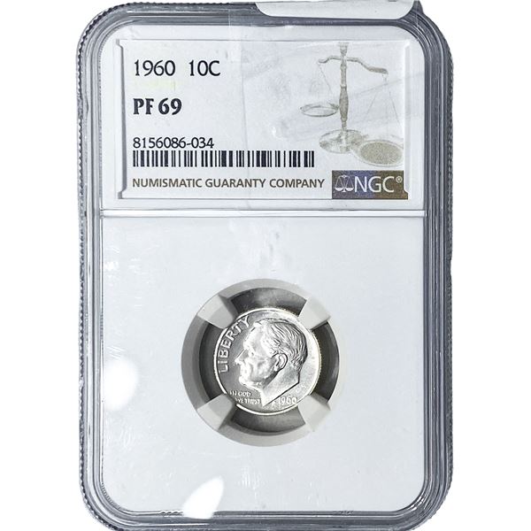 1960 Roosevelt Dime NGC PF69