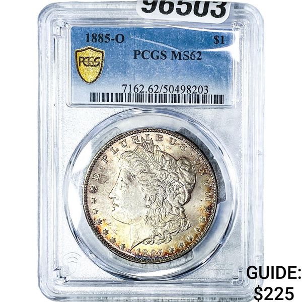 1885-O Morgan Silver Dollar PCGS MS62