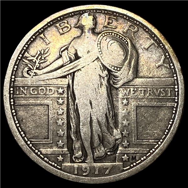 1917 Type 1 Standing Liberty Quarter LIGHTLY  CIRCULATED