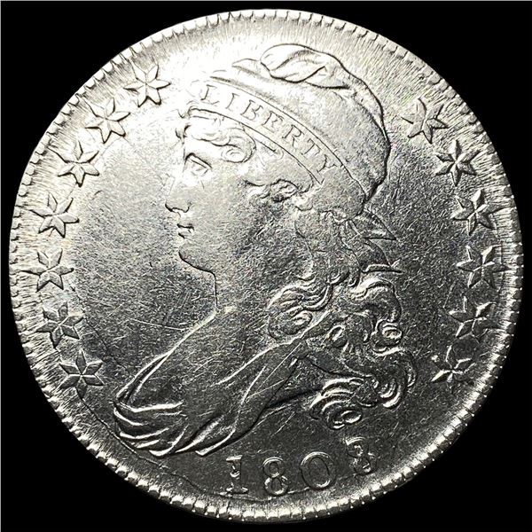 1808/7 Capped Bust Silver Half Dollar LIGHTLY CIRCULATED