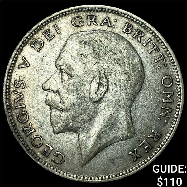 1934 Great Britain Geroge V Silver 1/2 Crown