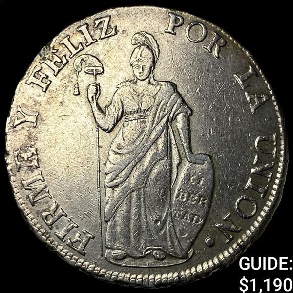 1833 BoAr Peru Silver 8 Real "Cuzco"