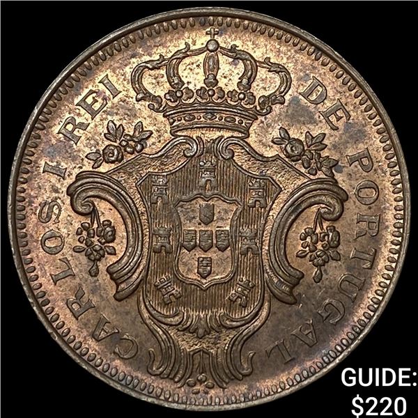 1901 Portugal Azores Copper 10 Reis