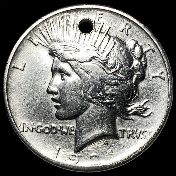 1921 Silver Peace Dollar (holed) NICELY  CIRCULATED