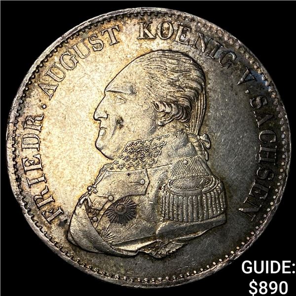 1823 ICS German States Saxony Silver Thaler