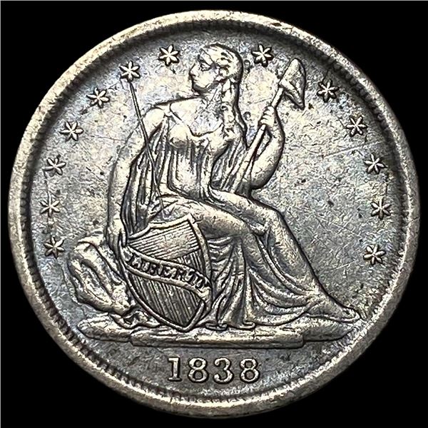 1838 Silver Seated Liberty Dime UNCIRCULATED
