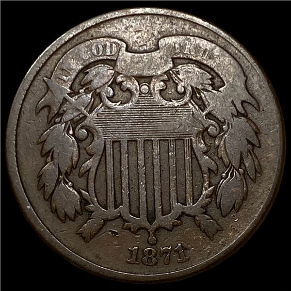 1871 Two-Cent Piece LIGHTLY CIRCULATED