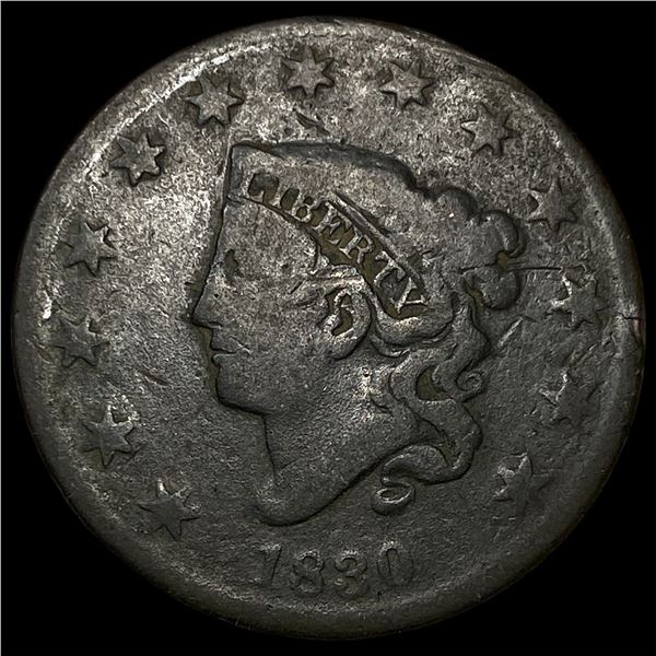 1830 Coronet Head Large Cent NICELY  CIRCULATED