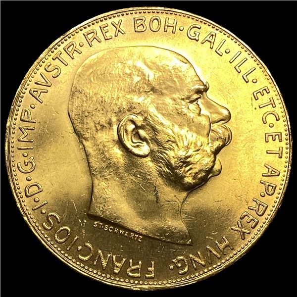 1915 Austria Gold 100 Corona GEM BU