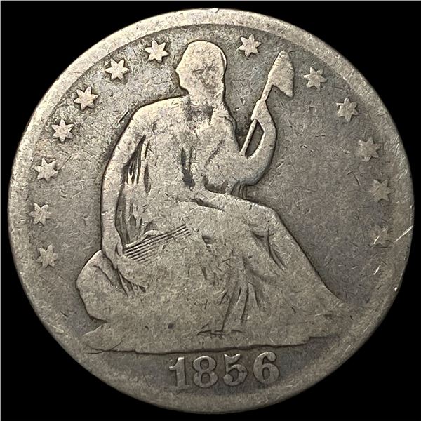 1856-O Silver Seated Liberty Half Dollar LIGHTLY CIRCULATED