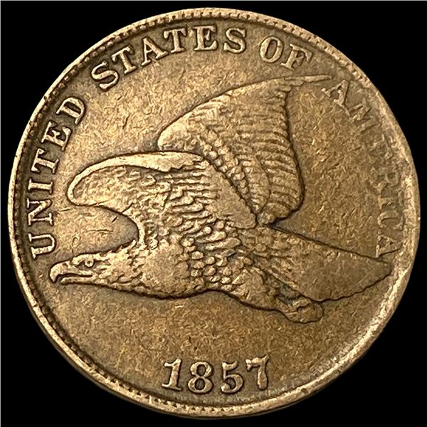 1857 Flying Eagle Cent NEARLY UNCIRCULATED