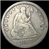 Image 1 : 1857 Silver Seated Liberty Quarter NEARLY  UNCIRCULATED