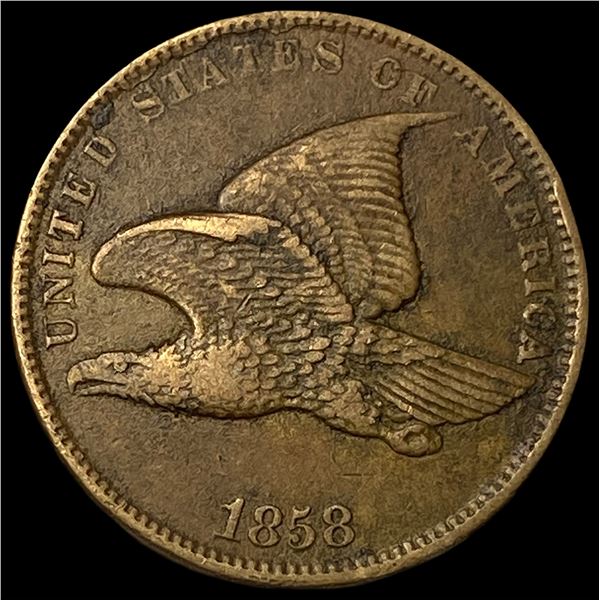 1858 Flying Eagle Cent NEARLY UNCIRCULATED