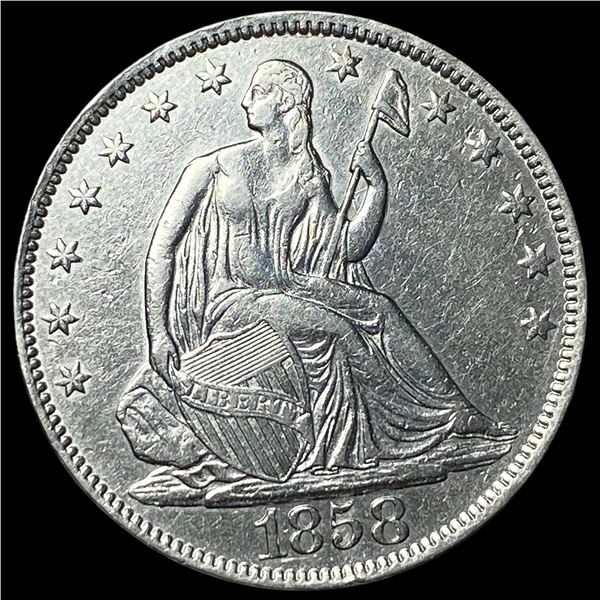 1858 Seated Liberty Half Dollar UNCIRCULATED