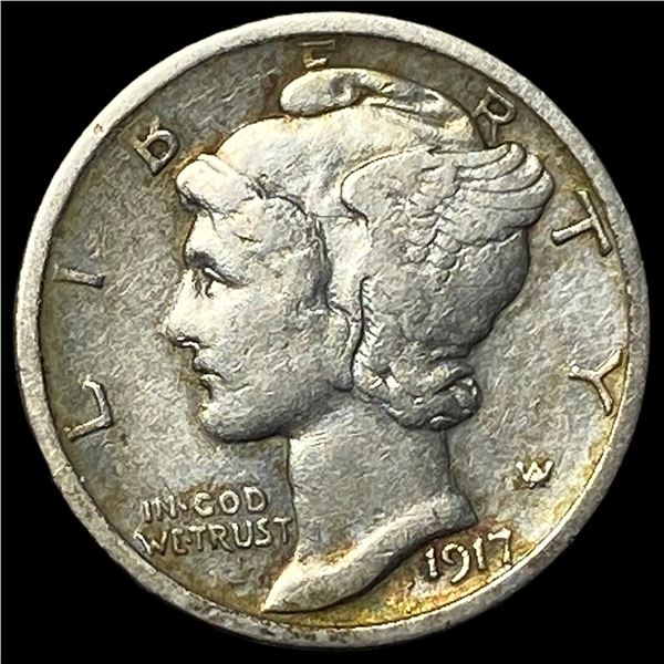 1917-S Silver Mercury Dime NEARLY  UNCIRCULATED