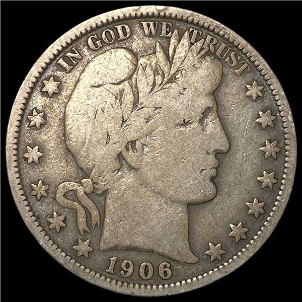 1906-O Silver Barber Half Dollar LIGHTLY CIRCULATED