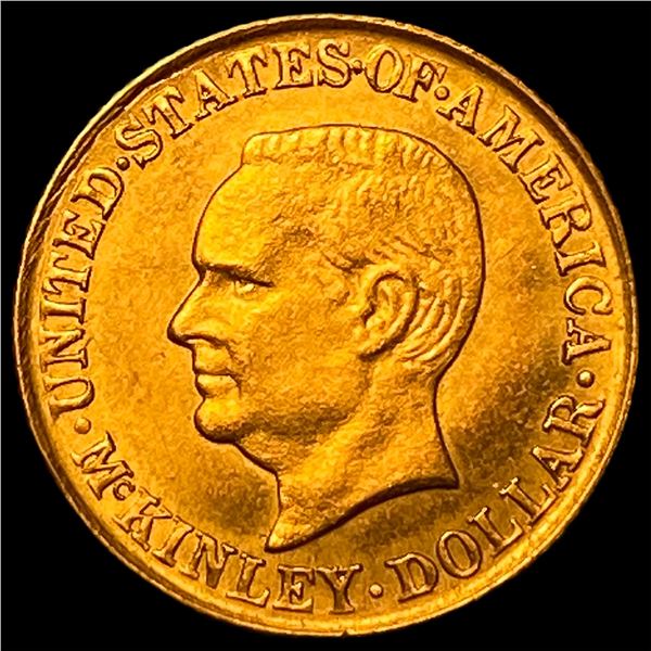 1916 Gold McKinley Dollar GEM BU