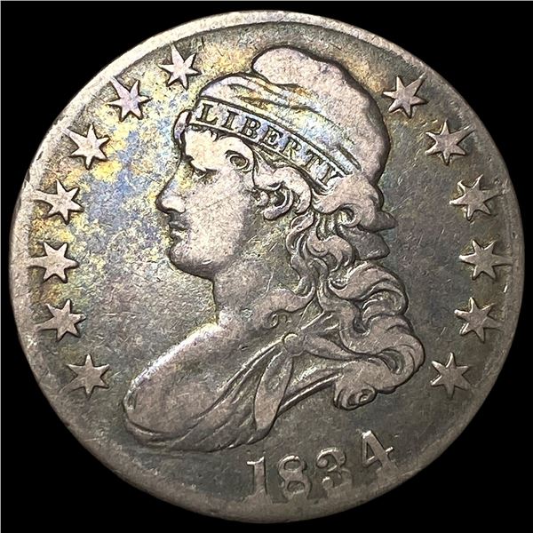 1834 Capped Bust Half Dollar NEARLY  UNCIRCULATED