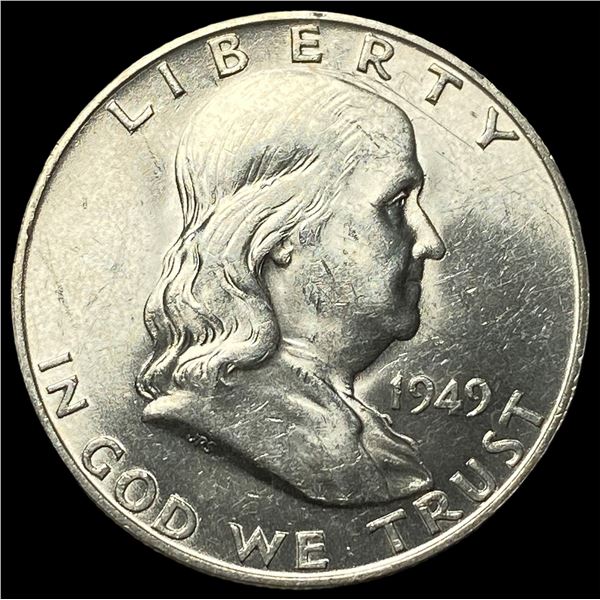 1949-D FBL Silver Franklin Half Dollar GEM BU
