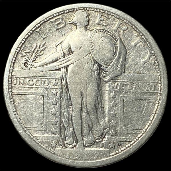 1917-S Type 1 Silver Standing Liberty Quarter NEARLY UNCIRCULATED