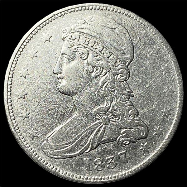 1837 Capped Bust Half Dollar NEARLY  UNCIRCULATED