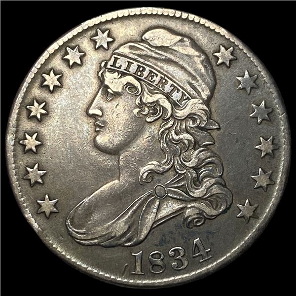 1834 Capped Bust Half Dollar CLOSELY  UNCIRCULATED