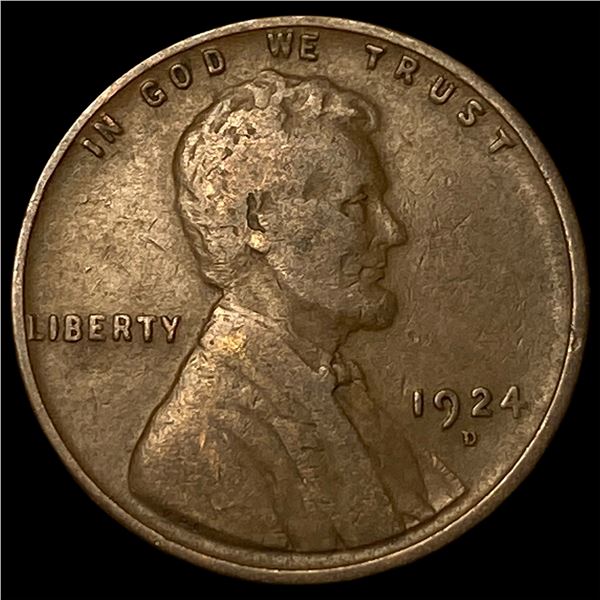 1924-D Lincoln Wheat Cent NEARLY UNCIRCULATED