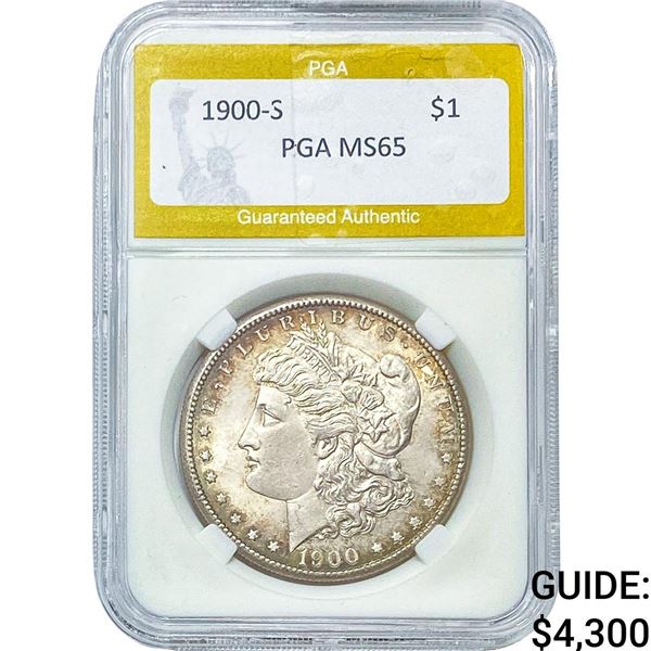 1900-S Morgan Silver Dollar PGA MS65
