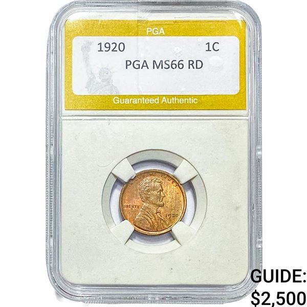 1920 Wheat Cent PGA MS66 RD