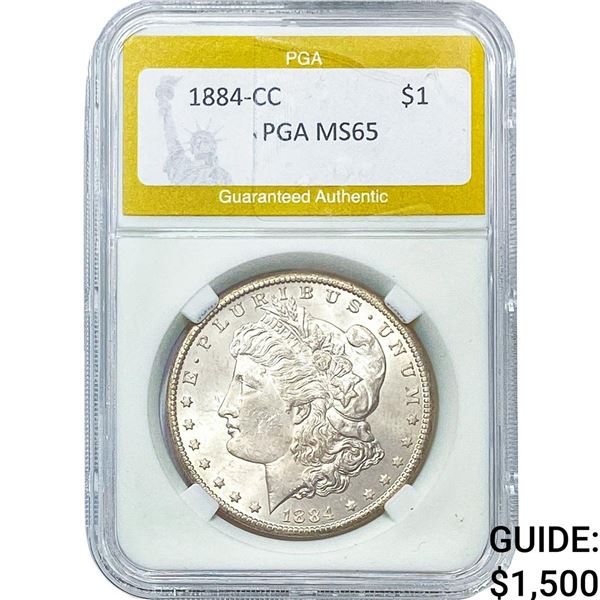 1884-CC Morgan Silver Dollar PGA MS65
