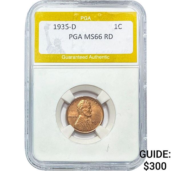 1935-D Wheat Cent PGA MS66 RD