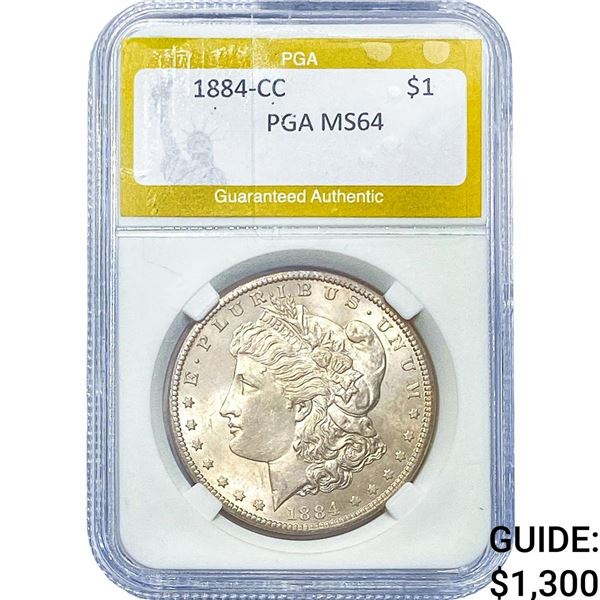 1884-CC Morgan Silver Dollar PGA MS64