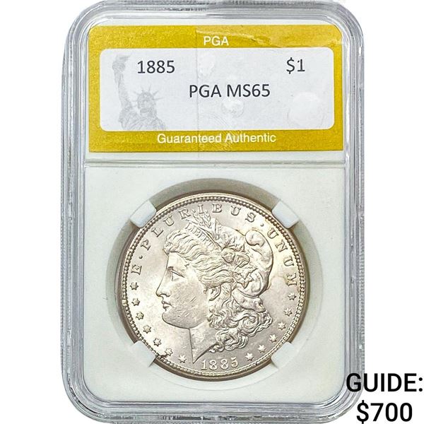 1885 Morgan Silver Dollar PGA MS65