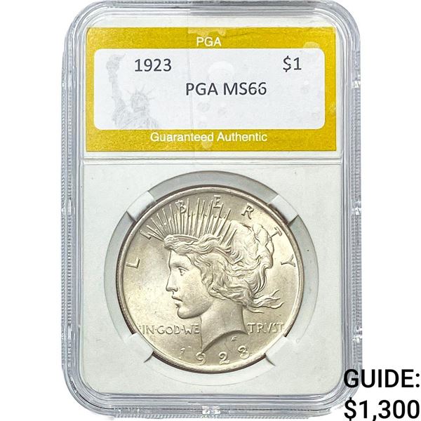 1923 Silver Peace Dollar PGA MS66