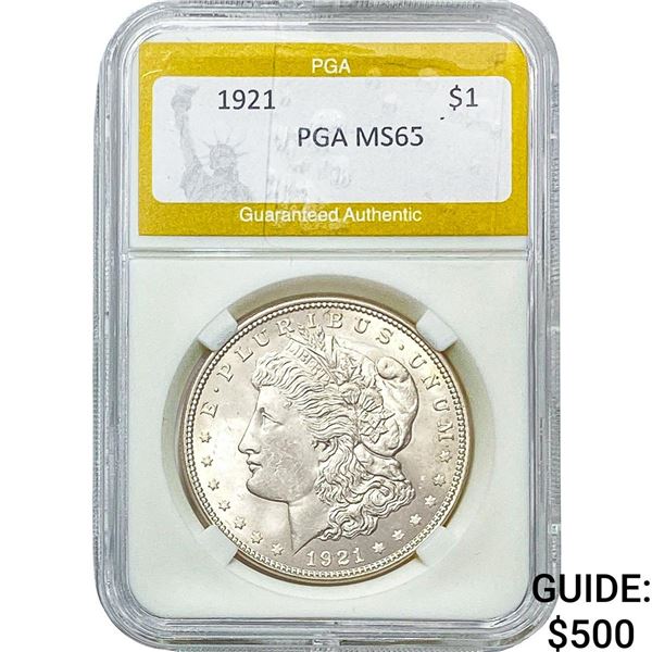 1921 Morgan Silver Dollar PGA MS65