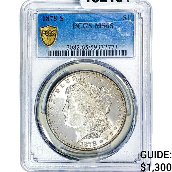 1878-S Morgan Silver Dollar PCGS MS65