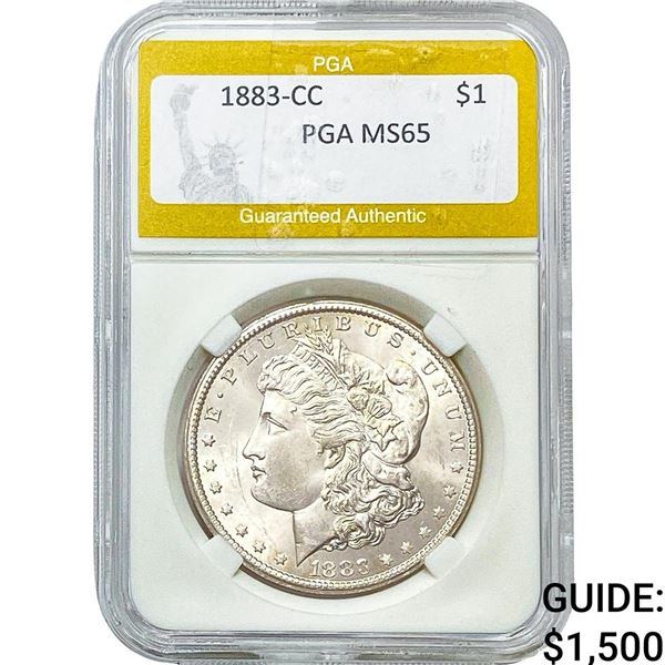 1883-CC Morgan Silver Dollar PGA MS65