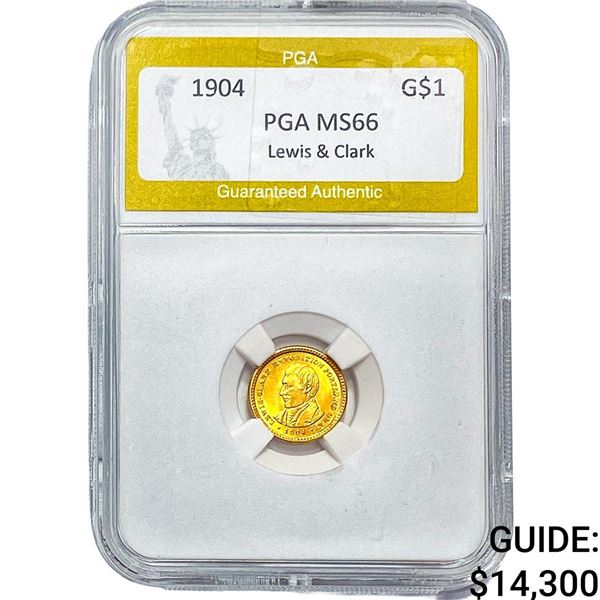 1904 Lewis & Clark Rare Gold Dollar PGA MS66