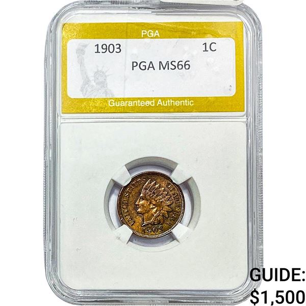 1903 Indian Head Cent PGA MS66