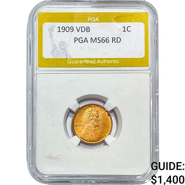 1909 Wheat Cent PGA MS66 VDB RD