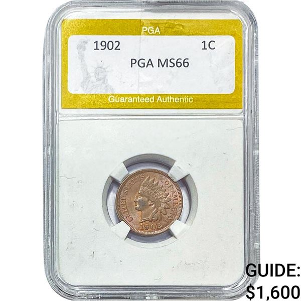 1902 Indian Head Cent PGA MS66