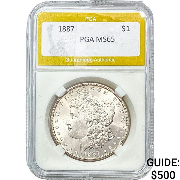 1887 Morgan Silver Dollar PGA MS65