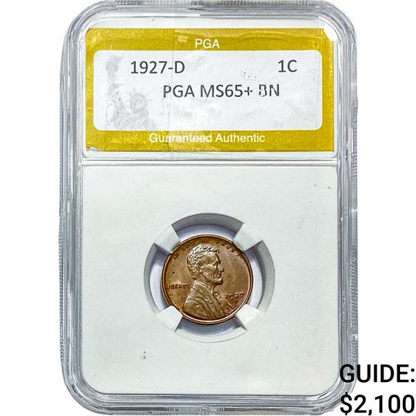 1927-D Wheat Cent PGA MS65+ BN